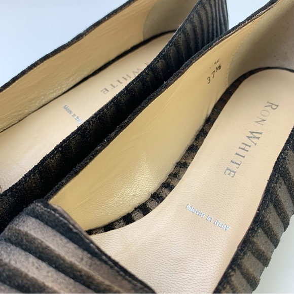 Ron White Black/Gold Women’s Slip-on Flats Cushioning Construction Size 7 - Picture 7 of 8